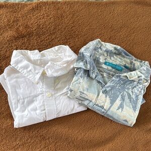 Button down tee aloha Hawaiian shirt bundle 2 pack
